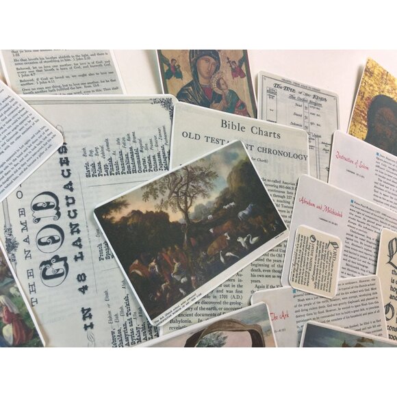 Lot 25 Plus Illustrated Faith Journaling Cards mq Bible Journaling Kit Supplies - Picture 3 of 10